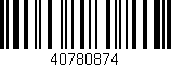 Código de barras (EAN, GTIN, SKU, ISBN): '40780874'
