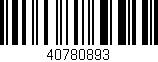 Código de barras (EAN, GTIN, SKU, ISBN): '40780893'