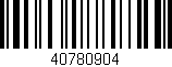 Código de barras (EAN, GTIN, SKU, ISBN): '40780904'