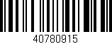 Código de barras (EAN, GTIN, SKU, ISBN): '40780915'