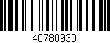 Código de barras (EAN, GTIN, SKU, ISBN): '40780930'