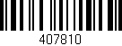 Código de barras (EAN, GTIN, SKU, ISBN): '407810'