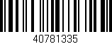Código de barras (EAN, GTIN, SKU, ISBN): '40781335'