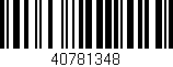 Código de barras (EAN, GTIN, SKU, ISBN): '40781348'