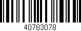 Código de barras (EAN, GTIN, SKU, ISBN): '40783078'