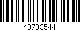 Código de barras (EAN, GTIN, SKU, ISBN): '40783544'