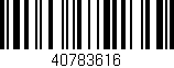 Código de barras (EAN, GTIN, SKU, ISBN): '40783616'