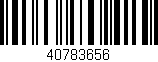 Código de barras (EAN, GTIN, SKU, ISBN): '40783656'