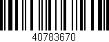 Código de barras (EAN, GTIN, SKU, ISBN): '40783670'