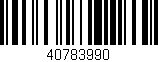 Código de barras (EAN, GTIN, SKU, ISBN): '40783990'