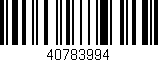 Código de barras (EAN, GTIN, SKU, ISBN): '40783994'