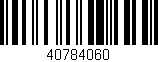 Código de barras (EAN, GTIN, SKU, ISBN): '40784060'