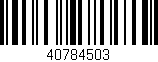 Código de barras (EAN, GTIN, SKU, ISBN): '40784503'