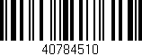 Código de barras (EAN, GTIN, SKU, ISBN): '40784510'