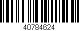 Código de barras (EAN, GTIN, SKU, ISBN): '40784624'