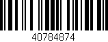 Código de barras (EAN, GTIN, SKU, ISBN): '40784874'