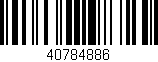Código de barras (EAN, GTIN, SKU, ISBN): '40784886'