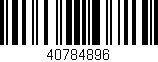 Código de barras (EAN, GTIN, SKU, ISBN): '40784896'