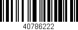 Código de barras (EAN, GTIN, SKU, ISBN): '40786222'