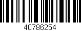 Código de barras (EAN, GTIN, SKU, ISBN): '40786254'