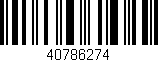 Código de barras (EAN, GTIN, SKU, ISBN): '40786274'