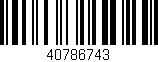 Código de barras (EAN, GTIN, SKU, ISBN): '40786743'