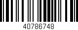 Código de barras (EAN, GTIN, SKU, ISBN): '40786748'
