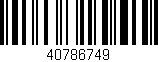 Código de barras (EAN, GTIN, SKU, ISBN): '40786749'