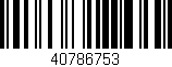 Código de barras (EAN, GTIN, SKU, ISBN): '40786753'