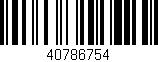 Código de barras (EAN, GTIN, SKU, ISBN): '40786754'