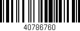 Código de barras (EAN, GTIN, SKU, ISBN): '40786760'