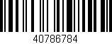 Código de barras (EAN, GTIN, SKU, ISBN): '40786784'