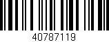 Código de barras (EAN, GTIN, SKU, ISBN): '40787119'