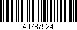 Código de barras (EAN, GTIN, SKU, ISBN): '40787524'