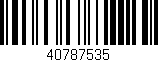 Código de barras (EAN, GTIN, SKU, ISBN): '40787535'