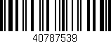 Código de barras (EAN, GTIN, SKU, ISBN): '40787539'
