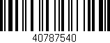 Código de barras (EAN, GTIN, SKU, ISBN): '40787540'