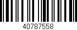 Código de barras (EAN, GTIN, SKU, ISBN): '40787558'