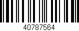 Código de barras (EAN, GTIN, SKU, ISBN): '40787564'