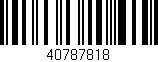 Código de barras (EAN, GTIN, SKU, ISBN): '40787818'