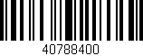 Código de barras (EAN, GTIN, SKU, ISBN): '40788400'