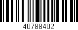 Código de barras (EAN, GTIN, SKU, ISBN): '40788402'