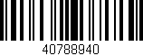 Código de barras (EAN, GTIN, SKU, ISBN): '40788940'