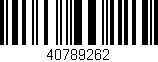 Código de barras (EAN, GTIN, SKU, ISBN): '40789262'