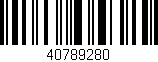 Código de barras (EAN, GTIN, SKU, ISBN): '40789280'