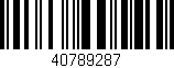 Código de barras (EAN, GTIN, SKU, ISBN): '40789287'