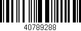 Código de barras (EAN, GTIN, SKU, ISBN): '40789288'