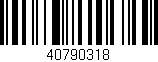 Código de barras (EAN, GTIN, SKU, ISBN): '40790318'