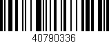 Código de barras (EAN, GTIN, SKU, ISBN): '40790336'