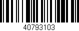 Código de barras (EAN, GTIN, SKU, ISBN): '40793103'